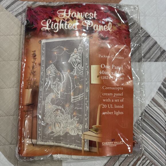 Harvest Lace Lighted Panel RARE. 40x84 - Picture 1 of 3